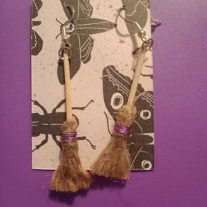 Witch Broom Earrings
